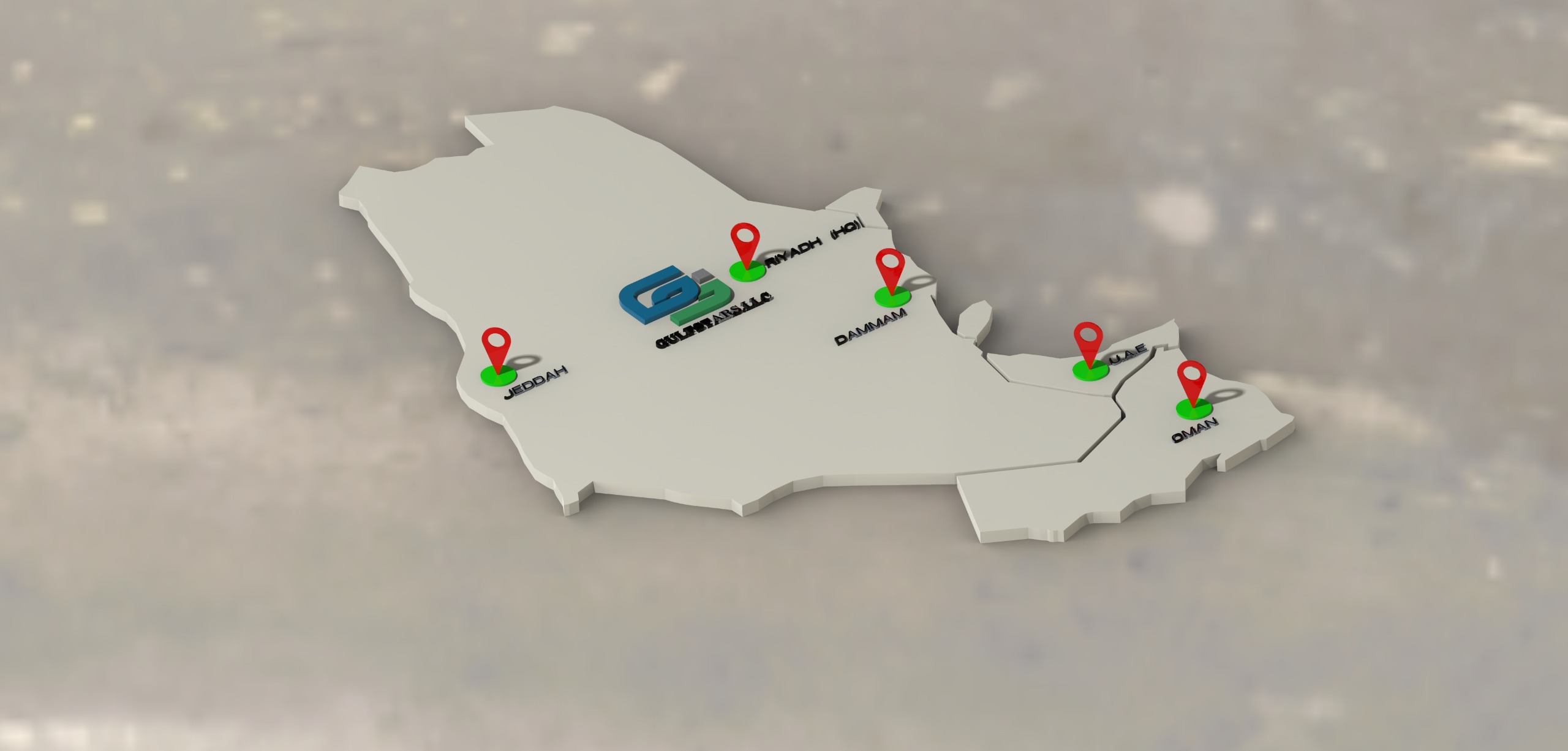 Map showing Gulf Stars location in Riyadh