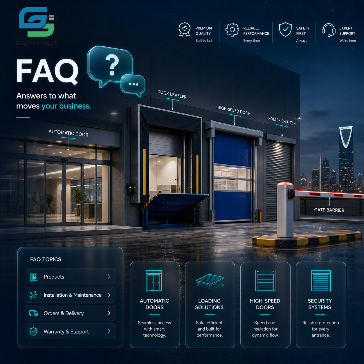 Automatic doors and industrial loading solutions by Gulf Stars